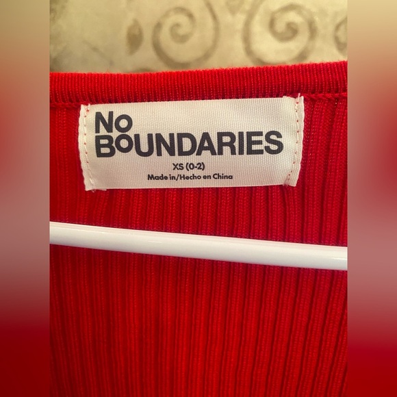 No Boundaries Red Sweater with Embellishments - Picture 2 of 6